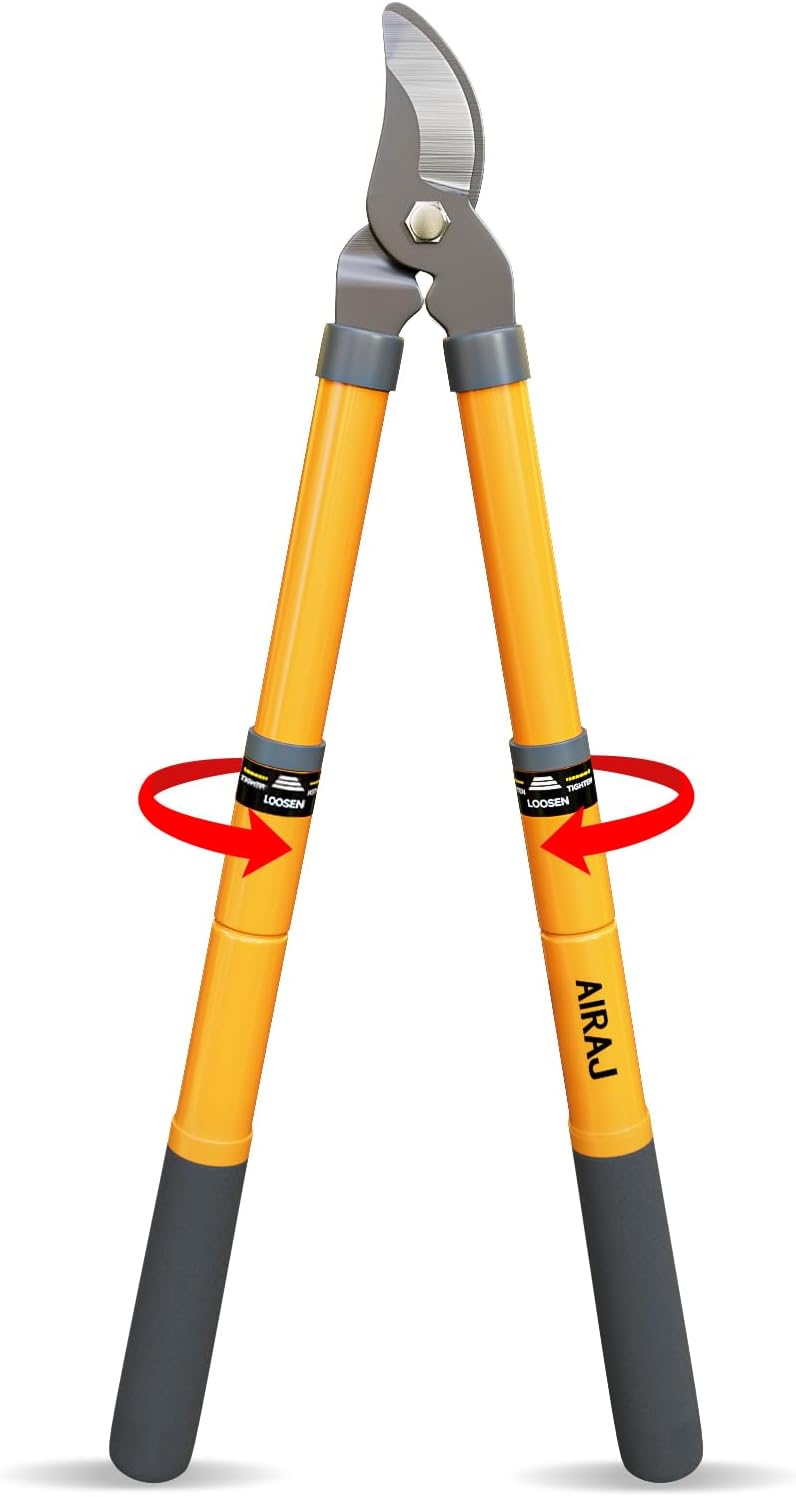 AIRAJ 16-24'' Extendable Loppers for Tree Trimming | Branch Cutter with 1.5“ Cutting Capacity | Loppers for Gardening | Garden Shears - Image 1